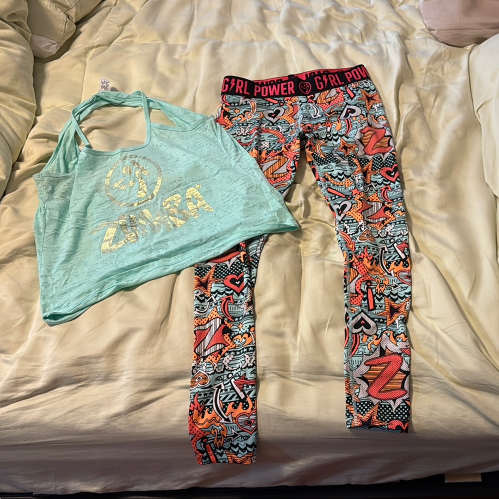 Zumba Tank Top and Graphic Leggings Set